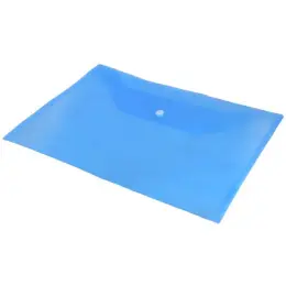 PVC Document Envelope Blue Flat